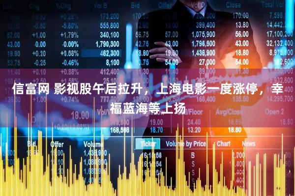 信富网 影视股午后拉升，上海电影一度涨停，幸福蓝海等上扬