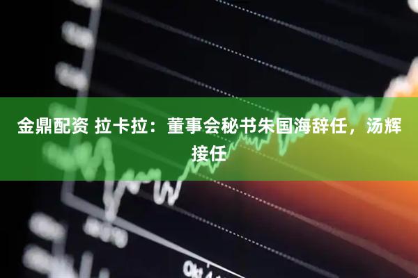 金鼎配资 拉卡拉：董事会秘书朱国海辞任，汤辉接任