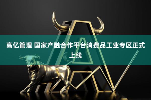 高亿管理 国家产融合作平台消费品工业专区正式上线